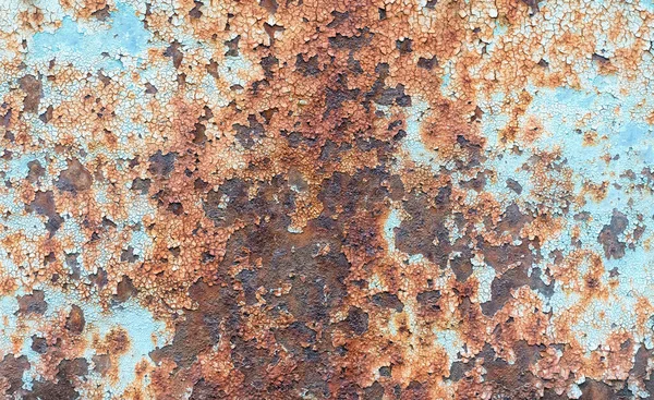 Rusty Fond Texture Métallique Pour Fond Grunge Tons Marron Bleu — Photo