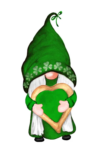 Gnome Girl Cookies День Святого Патрика — стоковое фото