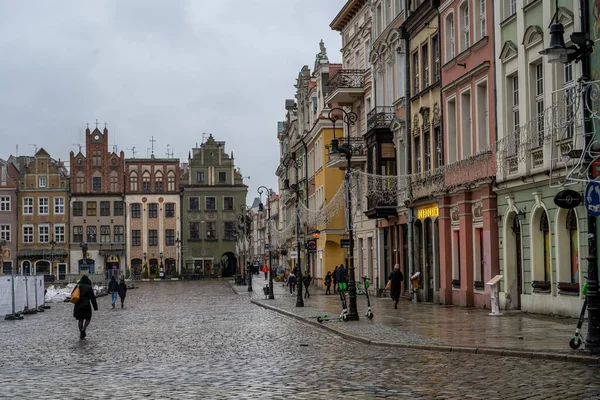 Rynek w renesansowej Starówce Poznania, Polska — Zdjęcie stockowe