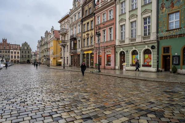 The Market square in the renaissance Old Town of Poznan, Poland — Stock Photo, Image