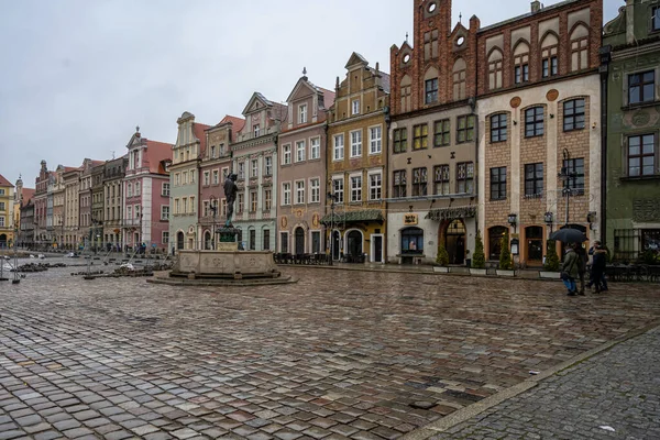 Tržní náměstí v renesančním Starém Městě v Poznani, Polsko — Stock fotografie
