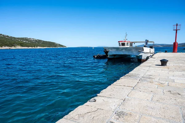 Picture Canal Separating Cres Losinj Islands Osor Cres Island Adriatic — Photo