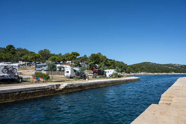 Picture Canal Separating Cres Losinj Islands Osor Cres Island Adriatic — 图库照片
