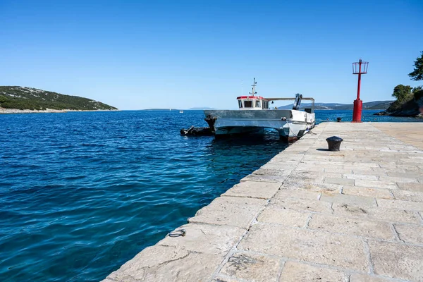 Picture Canal Separating Cres Losinj Islands Osor Cres Island Adriatic — 图库照片