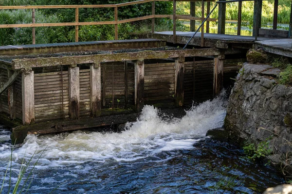 Водосховище Старій Водяній Фабриці Ронні Стокамоллан Швеція — стокове фото