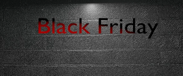 Black Friday Inscription Black Background Render Illustration — Stock Photo, Image