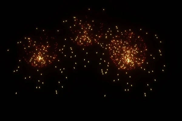 Abstract Nieuwjaarsachtergrond Met Vuurwerk Aan Nachtelijke Hemel — Stockfoto