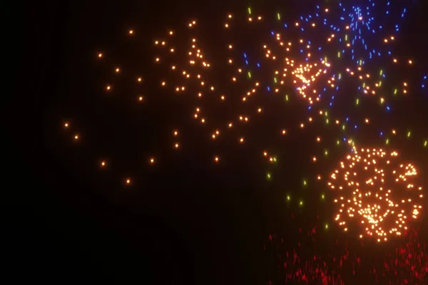 Abstrakter Neujahrshintergrund Mit Feuerwerk Nachthimmel — Stockfoto