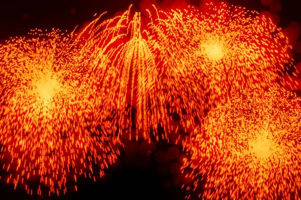 Feuerwerk Explodiert Nachthimmel Hintergrund Ist Das Neue Jahr Feuerwerk Isoliert — Stockfoto