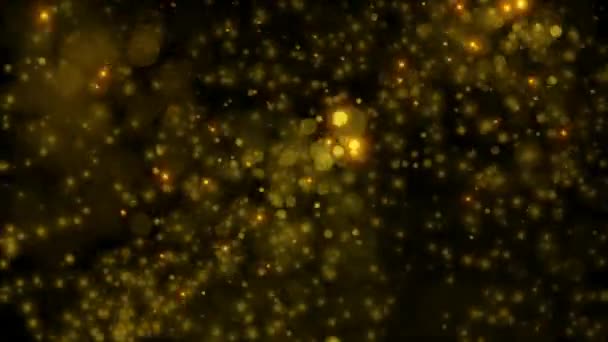 Abstraktes Bokeh Schimmernd Goldfarbener Hintergrund — Stockvideo