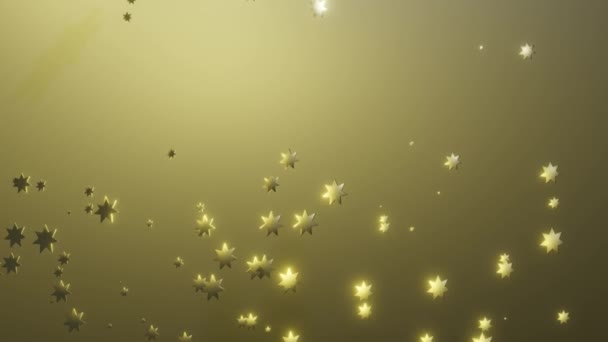 圣诞喜庆的背景 闪烁着闪闪发光的星星粒子在运动 流星的动画 — 图库视频影像