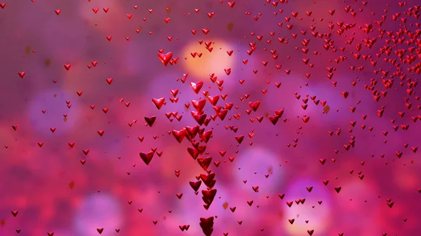 Valentýnské Přání Srdcem Vykreslování — Stock fotografie
