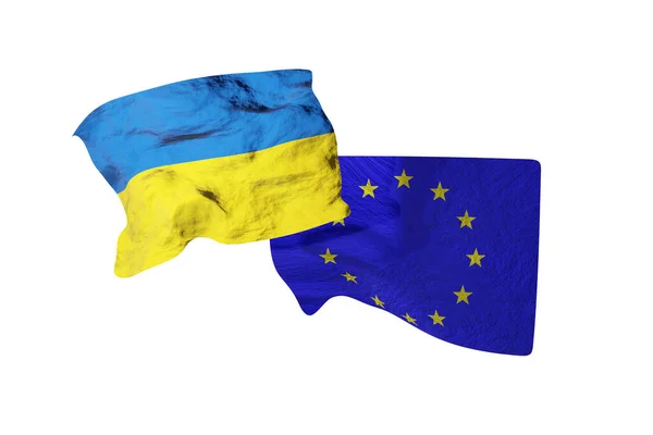우크라이나 연합에 우크라이나 렌더링 일러스트 — 스톡 사진