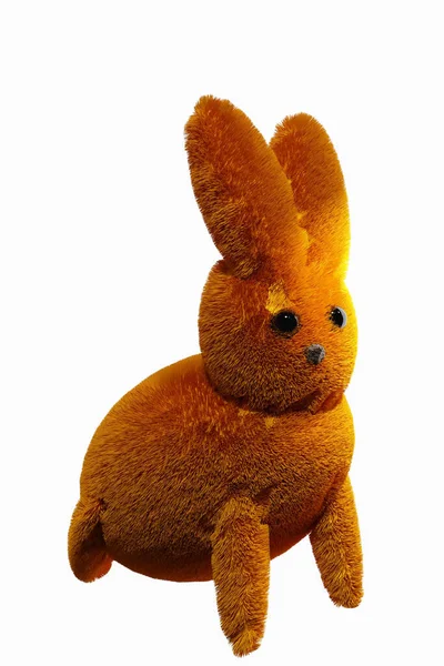 Игрушка Кролика Изолирована Белом Фоне Рендеринг — стоковое фото