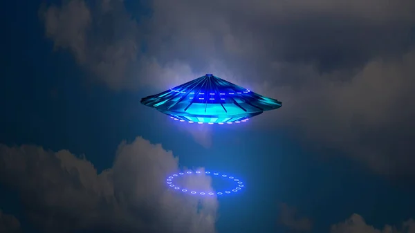 Ufo Undefined Flying Object Render Illustration — Stock Photo, Image