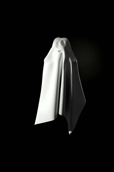 Ghost Geïsoleerd Zwarte Achtergrond Weergave Illustratie — Stockfoto
