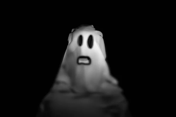 Fantasma Assustador Halloween Isolado Fundo Preto Ilustração Renderização — Fotografia de Stock