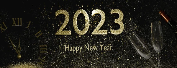 2023 New Year Background Render Illustration — Stock Photo, Image