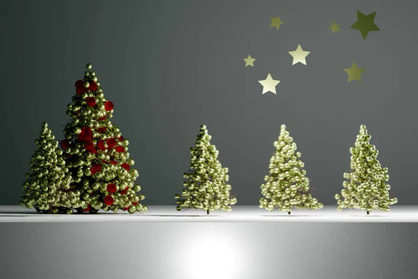 Fondo Navidad Con Árboles Navidad — Foto de Stock