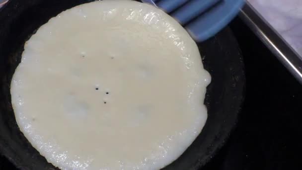 Traditionele Russische Blini Pannenkoeken Pannenkoekenweek Maslenitsa Een Oost Slavische Traditionele — Stockvideo