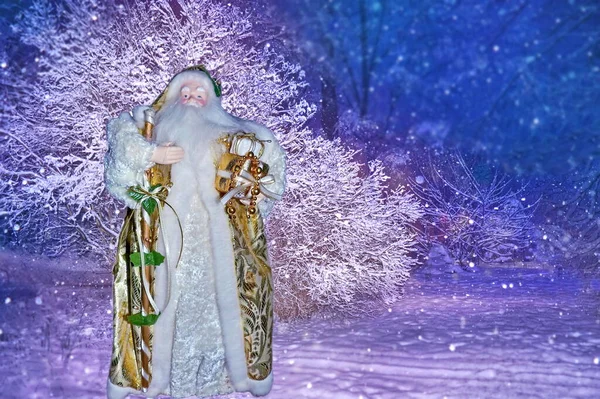 Ded Moroz Abuelo Frost Santa Claus San Nicolás Joulupukki Con — Foto de Stock