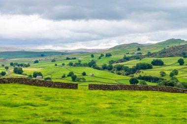 Yazın Kirby Lonsdale, Cumbria, İngiltere 'den Dales' e bir manzara