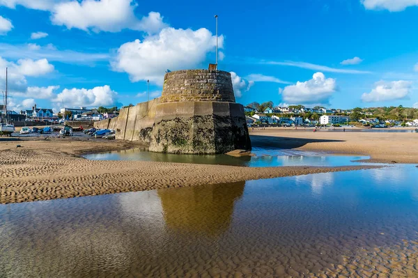 View Harbour Entrance Saundersfoot South Wales Sunny Day — Stock Photo, Image