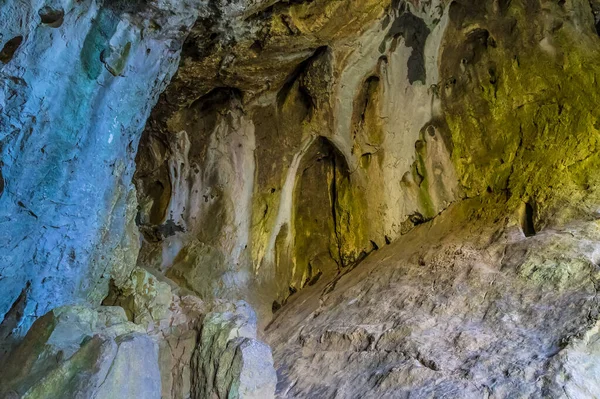 Uitzicht Thors Cave Boven Manifiold Vallei Naast Het Dorp Wetton — Stockfoto