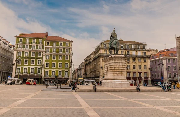 Kilátás Figueira Térre Alfama Távolban Lisszabonban Egy Tavaszi Napon — Stock Fotó