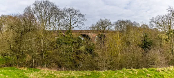 Blick Von Der Südseite Des Verlassenen Ingarsby Viadukts Leicestershire Großbritannien — Stockfoto