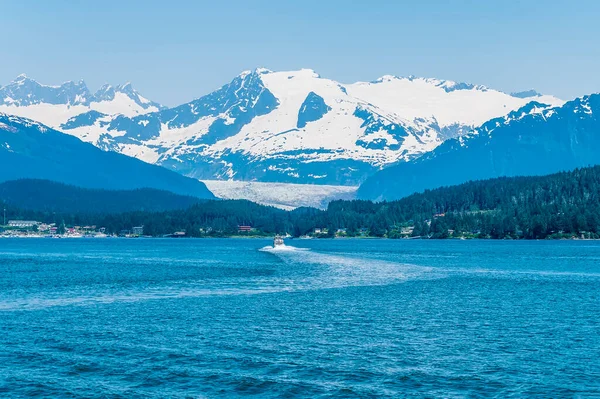Pohled Záliv Auke Okraji Juneau Aljašce Létě — Stock fotografie