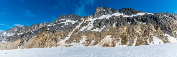 Una Vista Largo Cara Roca Detrás Campamento Musher Glaciar Denver —  Fotos de Stock