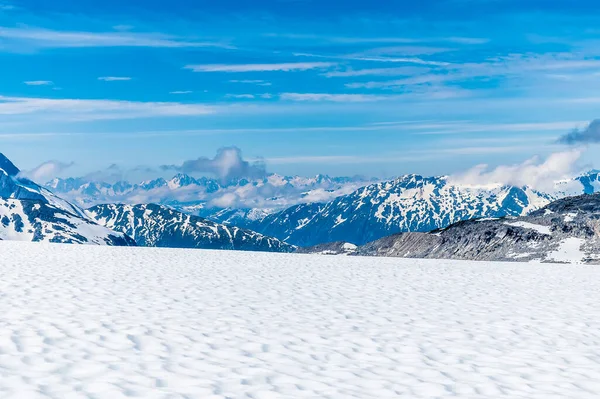 Una Vista Hacia Oeste Glaciar Denver Cerca Skagway Alaska Verano —  Fotos de Stock