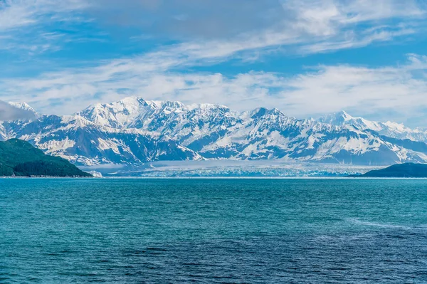 Une Vue Vers Bas Baie Disenchartment Vers Glacier Hubbard Alaska — Photo