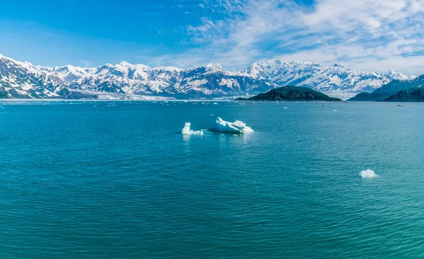 Blick Über Die Disencharuation Bay Vorbei Eisbergen Auf Den Valerie — Stockfoto