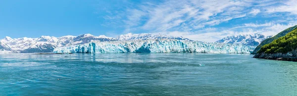 Panorama View End Hubbard Glacier Disenchartment Bay Alaska Summertime — Stockfoto