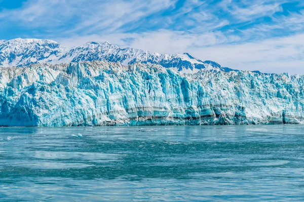 Sonunda Moraine Manzarası Disenchartment Körfezi Alaska Dan Hubbard Buzulu — Stok fotoğraf