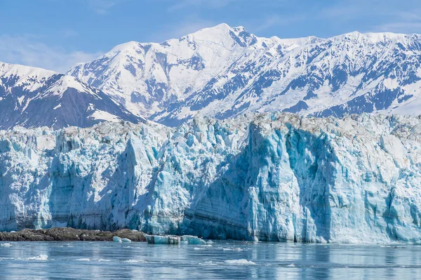 Pohled Čenich Hubbardského Ledovce Aljašce Létě — Stock fotografie