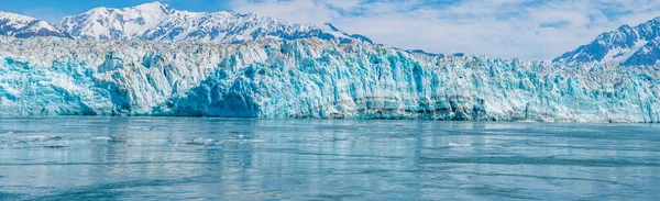 Panorama View Disenchartment Bay Snout Hubbard Glacier Alaska Summertime — 스톡 사진