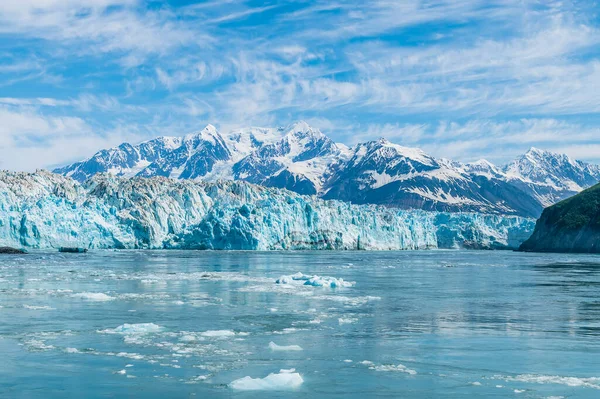 Una Vista Disenchartment Bay Verso Nel Muso Del Ghiacciaio Hubbard — Foto Stock