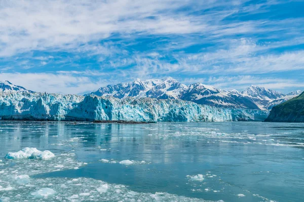 View Icebergs Disenchartment Bay Hubbard Glacier Russell Fjord Alaska Summertime — Stock Photo, Image