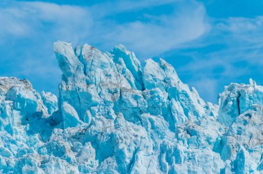 Yazın Alaska 'da Hubbard Buzulu' nun sivri burnu manzarası