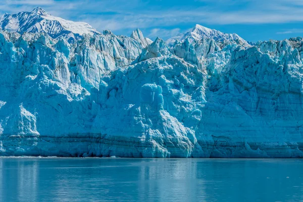 View Moraine Strata Hundred Meter High Snout Hubbard Glacier Alaska — Fotografia de Stock