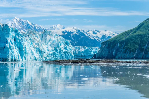 View Islet Snout Hubbard Glacier Russell Fjord Alaska Summertime — Fotografia de Stock