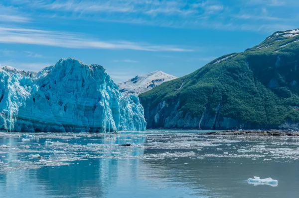 Pohled Přes Čenich Hubbardova Ledovce Russella Fjorda Aljašce Létě — Stock fotografie
