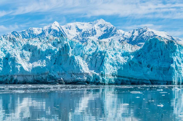 Reflections Snout Hubbard Glacier Disenchartment Bay Alaska Summertime — 스톡 사진