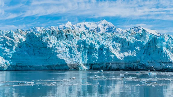 View Icy Waters Snout Hubbard Glacier Alaska Summertime —  Fotos de Stock