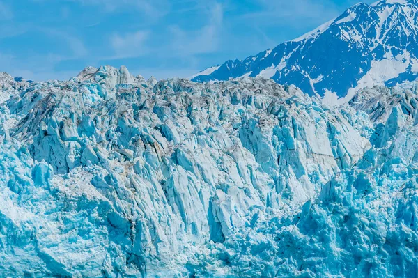 View Top Snout Hubbard Glacier Alaska Summertime — стоковое фото