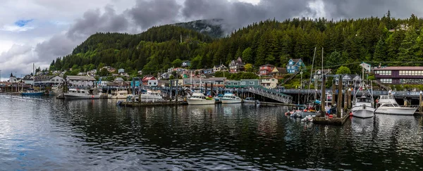 Panorama View Port Harbour Ketchikan Alaska Summertime — Stok fotoğraf