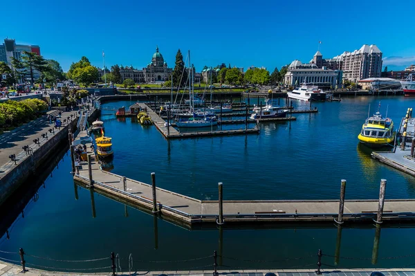 Panorama View Main Harbour Victoria British Colombia Canada Summertime — Foto Stock